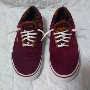 Vans Maroon Suede Aztec